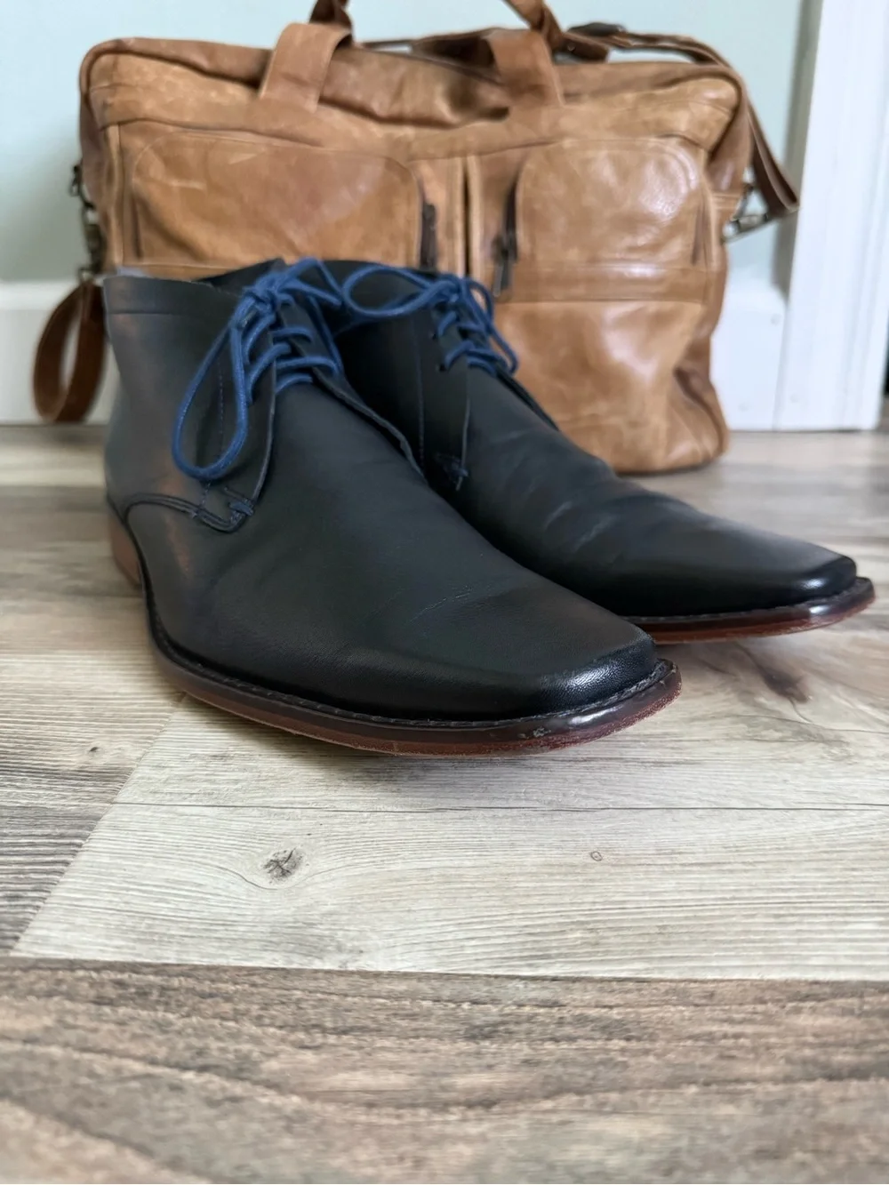 Ted Baker London Black Leather Ashcroft chukka boots size 9